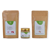 Summer Face Pack Trio: Rose Petal, Sandalwood & Multani Mitti 100g